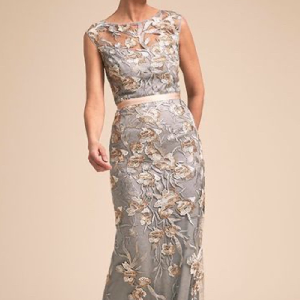 BHLDN x Adriana Papell Leonora | Sz 6 | mother of bride dress | floral embroider
